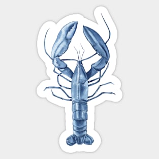 Blue watercolor lobster Sticker